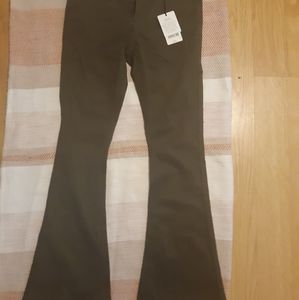 A Loves A Oliver Green Ankle Flare Jeans size 24